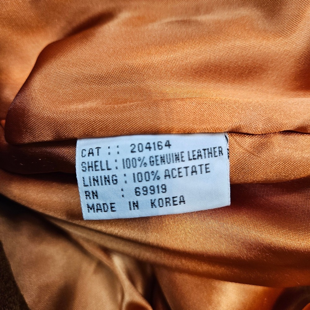 Vintage Premiere Editions Camel Suede Leather Jacket Womens Medium Single Button - Picture 8 of 10
